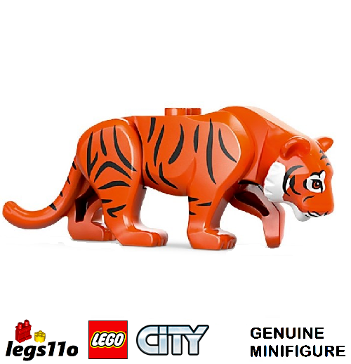 LEGO Tiger Big Cat NEW 2024 Animal minifigure - Reddish Orange
