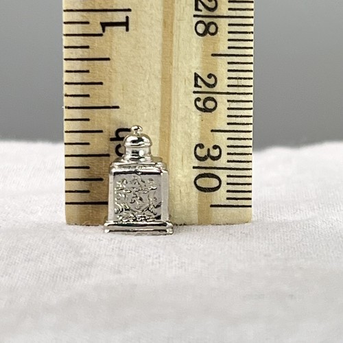 E KUPJACK Artisan STERLING SILVER Tea Caddy Canister #327 MINIATURE DOLLHOUSE - Picture 3 of 18
