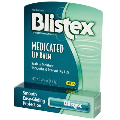 Blistex medizinischer Lippenbalsam LSF 15   0,15 Unzen   feuchtigkeitsspendender Lippenschutz