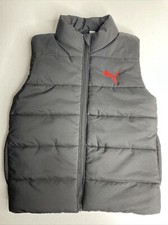 PUMA black zip up puffer vest Boys XXS 3/4