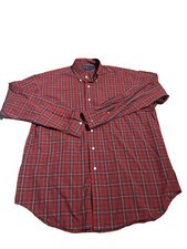 Ralph Lauren Mens Multicolor Long Sleeve Button Down Plaid Shirt Size Large