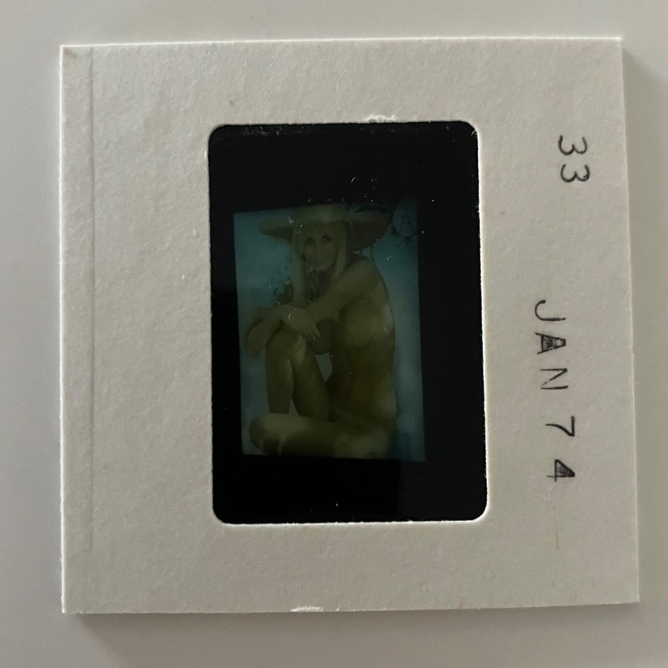 1974 Liv Lindeland Playboy Risque Pinup girl model 35mm color slide ...