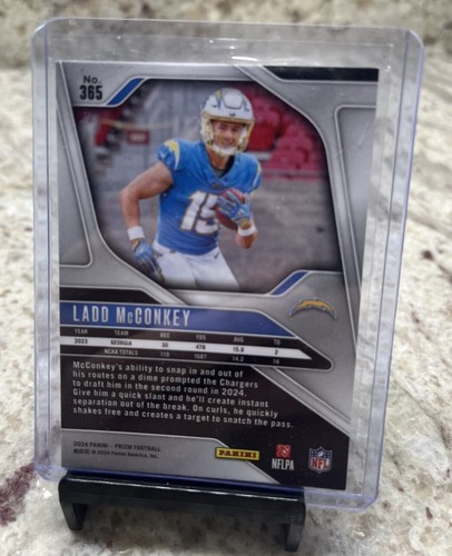 2024 Panini Prizm Football Ladd McConkey #385 RC Chargers - Picture 2 of 2