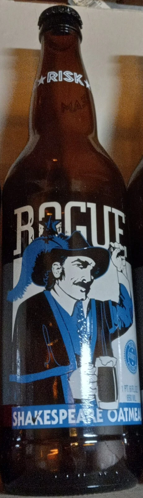 Vintage Rogue Ales Brewing Shakespeare Oatmeal Stout 22oz Oregon Beer Bottle!