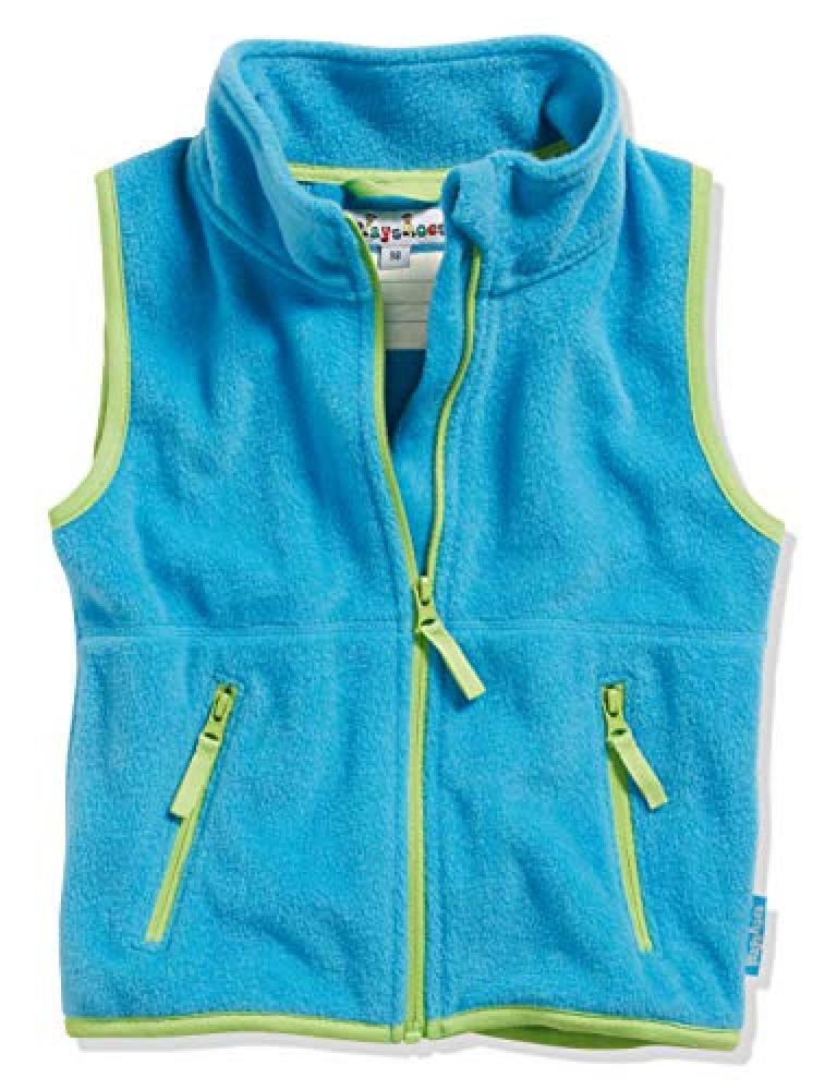 (TG. 12 mesi (80 cm)) Playshoes Fleece-Weste Farbig abgesetzt Gilet, Blu (aquabl