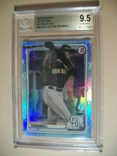 TAYLOR TRAMMELL 2020 Bowman 1st Edition Sky Blue BFE130 BGS GEM MINT 9.5 Padres