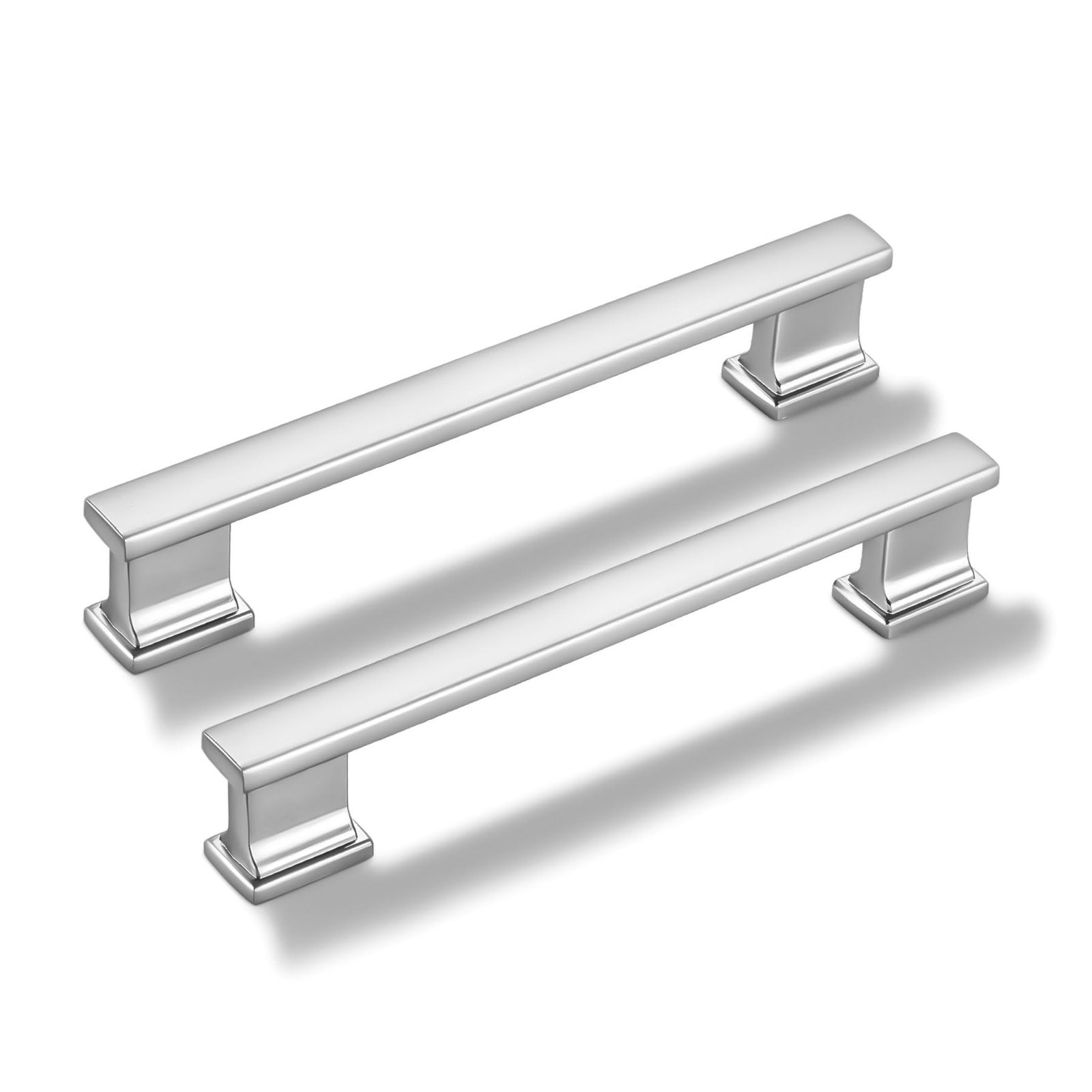 10-Pack 5 Inch Silver Cabinet Handles for Kitchen Drawers and Doors