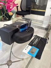 Oakley Holbrook Grey Smoke Clear Frame Blue Mirror Polarized OO9102