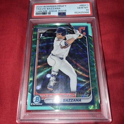 2024 Bowman Draft - Chrome Travis Bazzana #BDC-1 Aqua Wave Refractor 54/125 (RC)