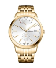 ADRIATICA Men Automatic Casual Watch Classic Dress Blue Dial Waterproof Swiss 43