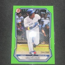 2026 Bowman Juan Sanchez 1st Bowman Lime Green /399 Blue Jays Top Prospect