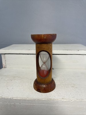Antike Holz Baumwollmühle Klöppel Eieruhr Baum