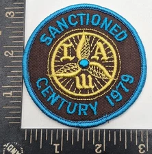 LAW Sanctioned Century Patch 1978 League of American Wheelmen Blue Gold Brown