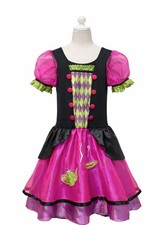 Disney Alice Wonderland Dress Medium Mad Hatter Costume Pretend Play 8/10 Kids M