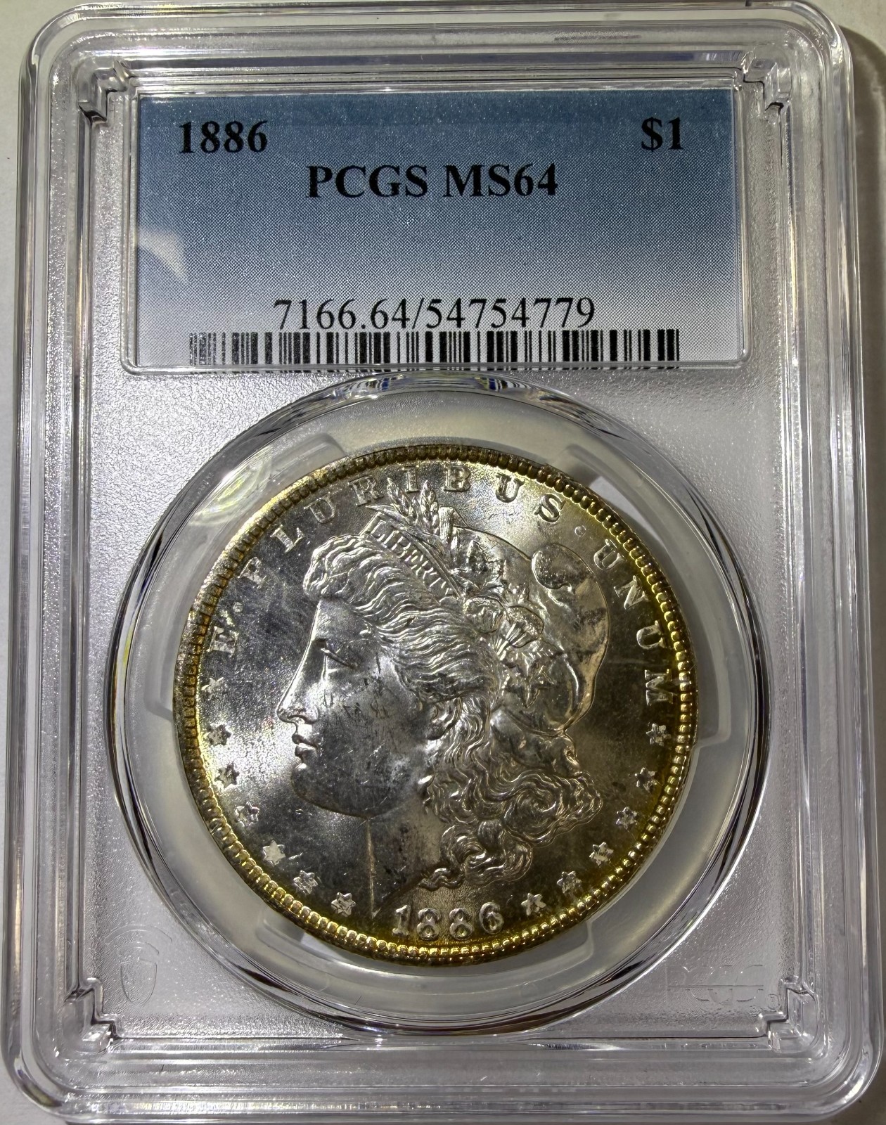 1886 $1 Morgan Silver Dollar PCGS MS64 (779)