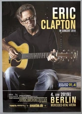 ERIC CLAPTON – rare original Berlin 2019 concert poster