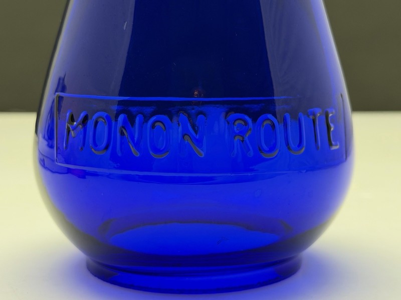 Monon Route Railroad Extended Base Blue Cast Globe REPRODUCTION