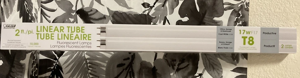 🌻 Feit Electric Fluorescent Bulb 1250 Lumens T8 (SET OF 2📦)17W 24" F17T8/41🆕 - Image 2 of 3