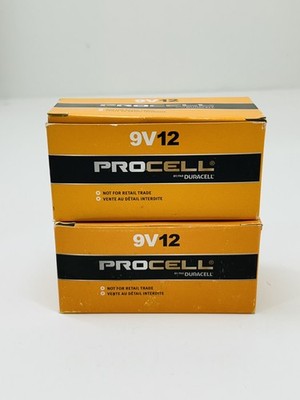 2 Duracell Procell 9 Volt Batteries Long Lasting  9V Battery 12 Pack =24 03/2023