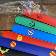 8 Superhero Slap Bracelets for Kids Boys  Girls Hero Birthday Party Favors USA