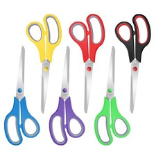 6 Packs Sewing Craft Scissors Bulk,8" Multipurpose Heavy Duty Sharp Scissors,...