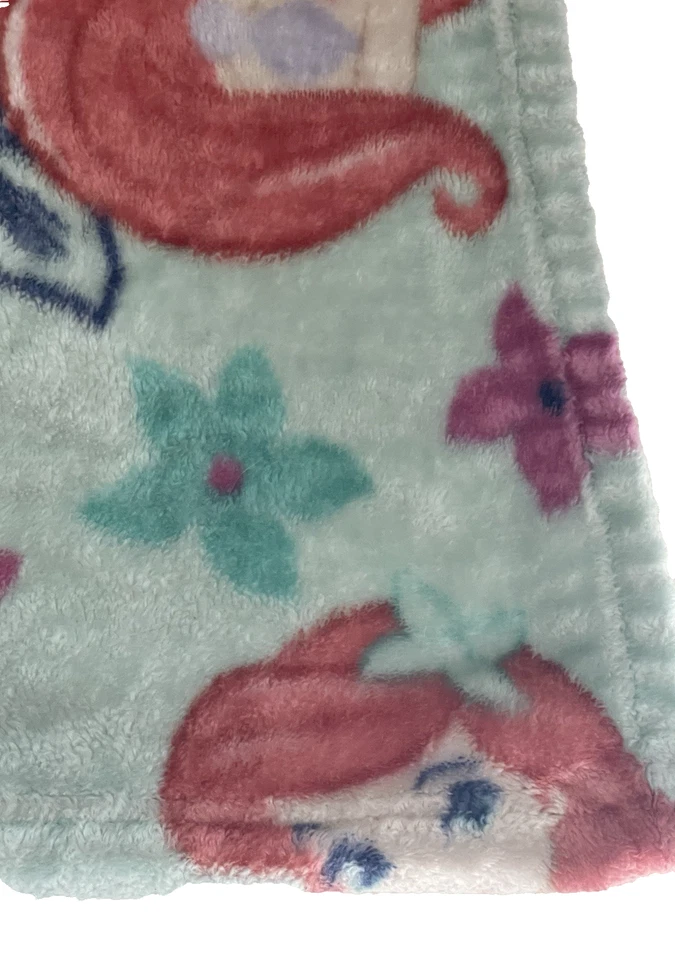 Disney Bebé Sirenita Ariel Manta Aqua Peluche Seguridad Lovey 28x38 Foto 4 de 4