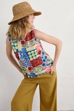 Seasalt Women's Regular Colour Study Top Headland Patchwork Mix