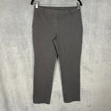 Quince Pants Womens Medium Gray Ultra Stretch Ponte Straight Leg Career Preppy