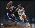 Allen Iverson Philadelphia 76ers Autographed 16" x 20" vs. Kobe Photograph