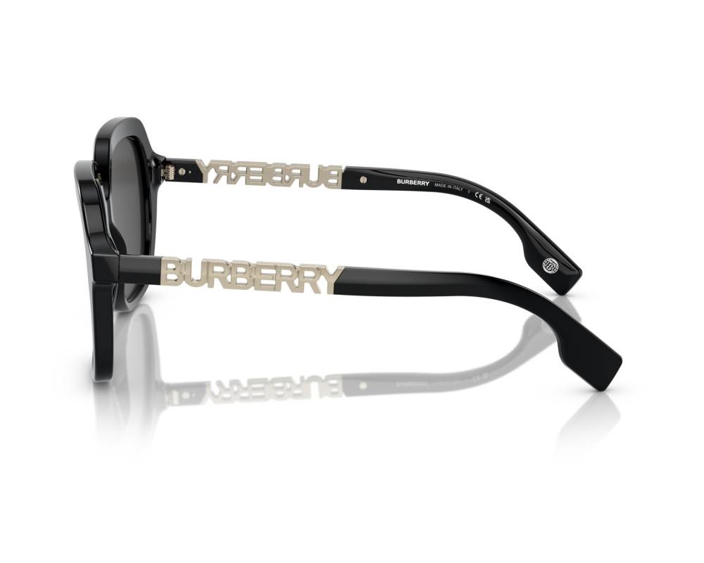 NEW Burberry Joni BE4389F 300187 55mm Black Square Logo Sunglasses