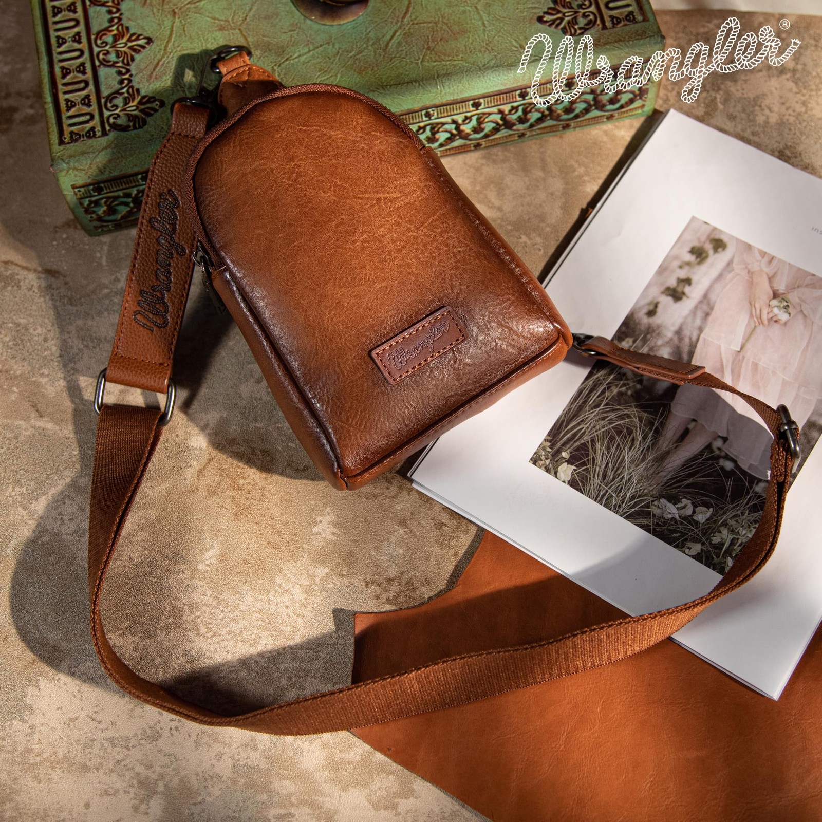 Wrangler Crossbody Sling and Chest Bag for Women - Small Adjustable Strap Gift