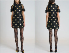 46IT - Valentino short dress in jacquard lurex plusdepois polka dot - BNWT