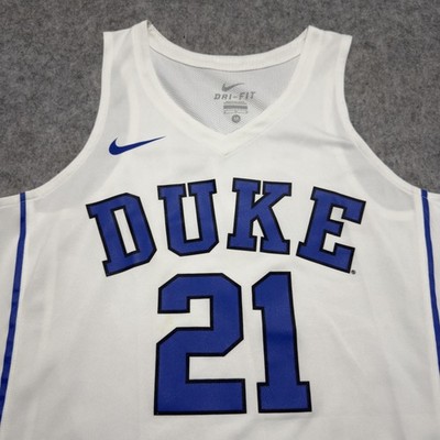 Duke Blue Devils Basketball Jersey Mens Medium Blue White NCAA