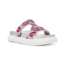 Women's Betsey Johnson Billy Slip-On Platform Sandals Multi Lips SZ 6.5