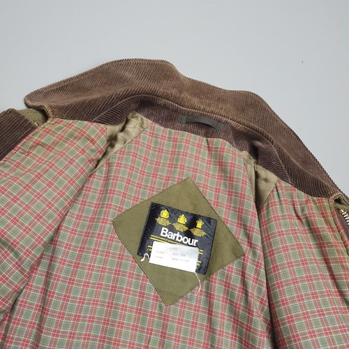 Barbour Derby Tweed Wool Coat Mens Vintage 90s Green Jacket Size C44 /112CM XL - Picture 13 of 16