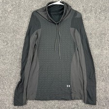 Under Armour Sweatshirt Womens Medium Gray Long Sleeve Lightweight Drawstring