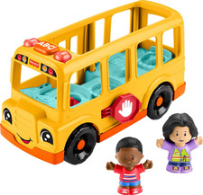 Fisher-Price Little People Toddler Toy School Bus Musical Push-Along Vehicle wit