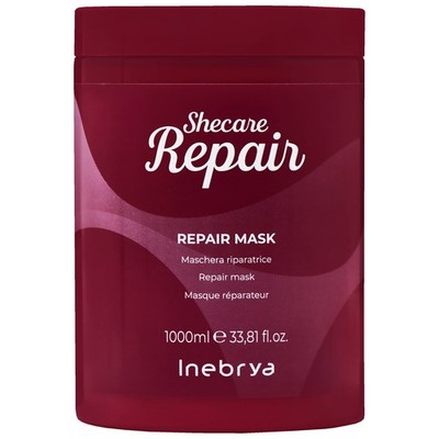Inebrya Shecare Repair Maske 1000ml für geschädigtes Haar, vegan, regenerierend