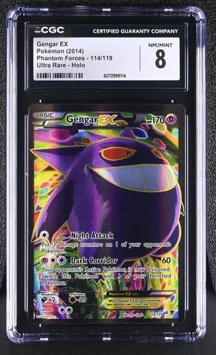 CGC 8 Gengar EX 2014 Phantom Forces 114/119 Ultra Rare Holo Pokemon Card