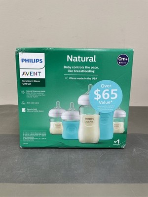 Philips Avent Glass Natural Bottle with Natural Response Nipple Baby Set