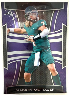 2025 Leaf Metal Football Purple Mabrey Mettauer #B-118 Sam Houston State