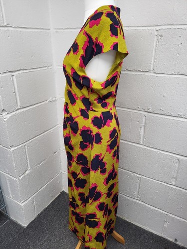 The Fold Silk Blend Multicoloured Castello Midi Dress.Size 16. PD2003460 - Picture 4 of 11