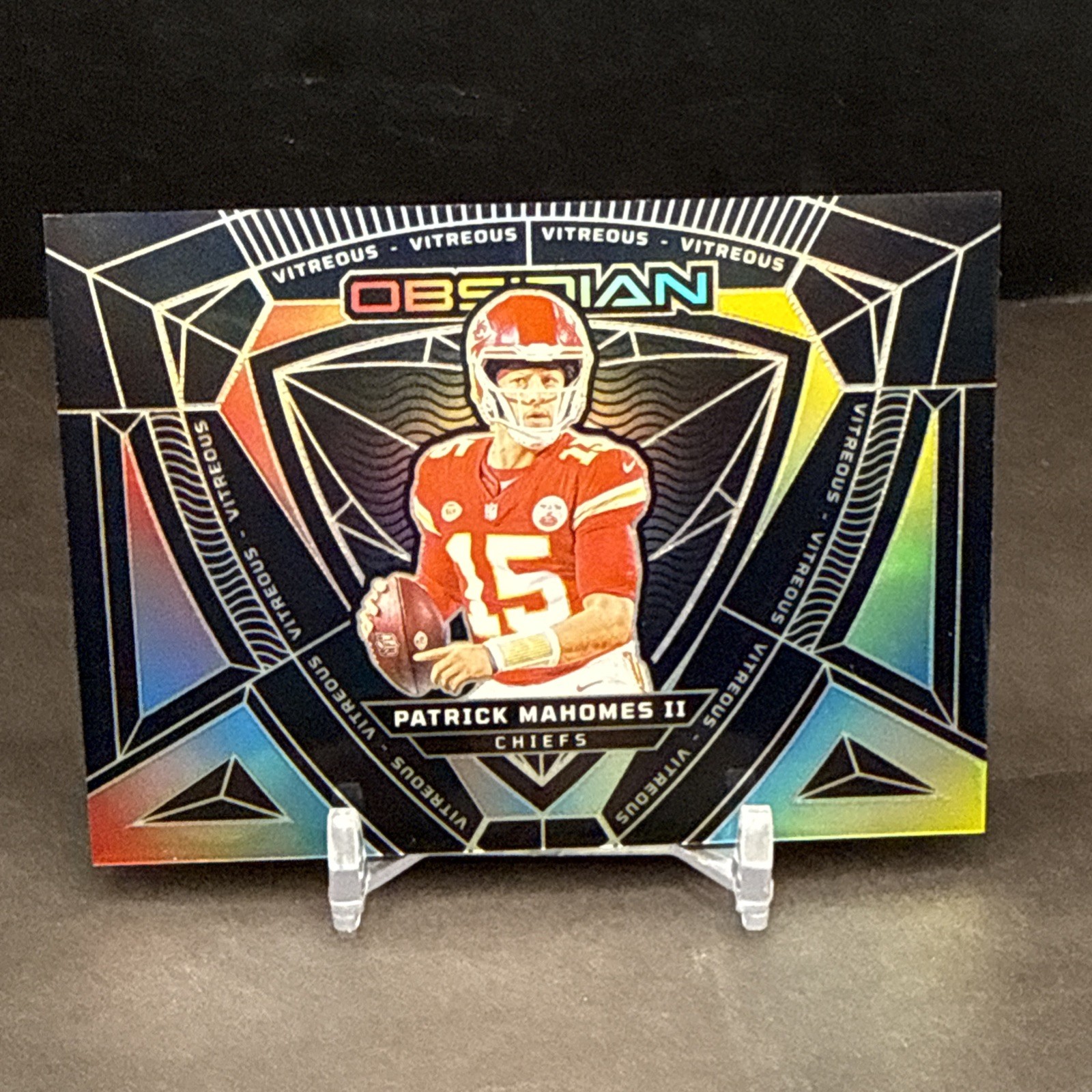 2024 Panini Obsidian Patrick Mahomes II #12 VITREOUS SP Case Hit Chiefs BW3