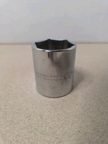 Proto Standard Socket Chrome 6-Points 32mm x 1-27/32"OAL 5432MH