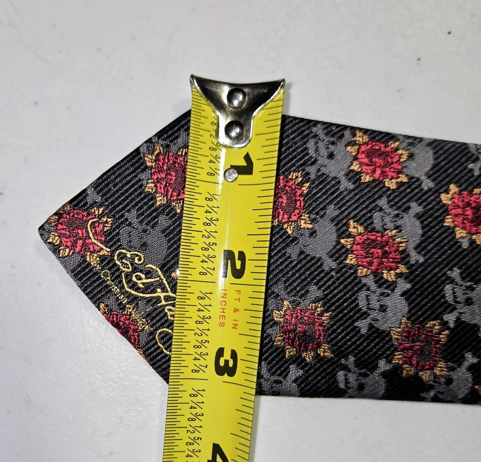 Corbata Ed Hardy Christian Audigier Calaveras y Rosas de Seda Excelente Estado ¿Rara? Foto 4 de 4
