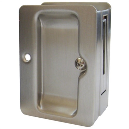 Hohe quadratische Taschen Türschloss, Durchgang (Halle/Schrank) Riegel, Satin Nickel von Stein - Bild 1 von 1