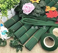 50/100/200/300Pcs Green Stub Floral Wire 22 Gauge Stem DIY Flower Craft Bouquet