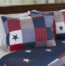 Flag Twin Quilt Reversible includes 2 Reversible Shams W/2 Sets of Sheets, skirt