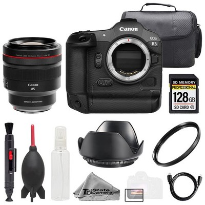 Canon EOS R3 + RF 85mm f/1.2 L USM DS Lens +128GB+UV Filter- Basic Kit
