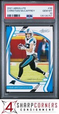 2021 PANINI ABSOLUTE #39 CHRISTIAN McCAFFREY POP 5 PSA 10